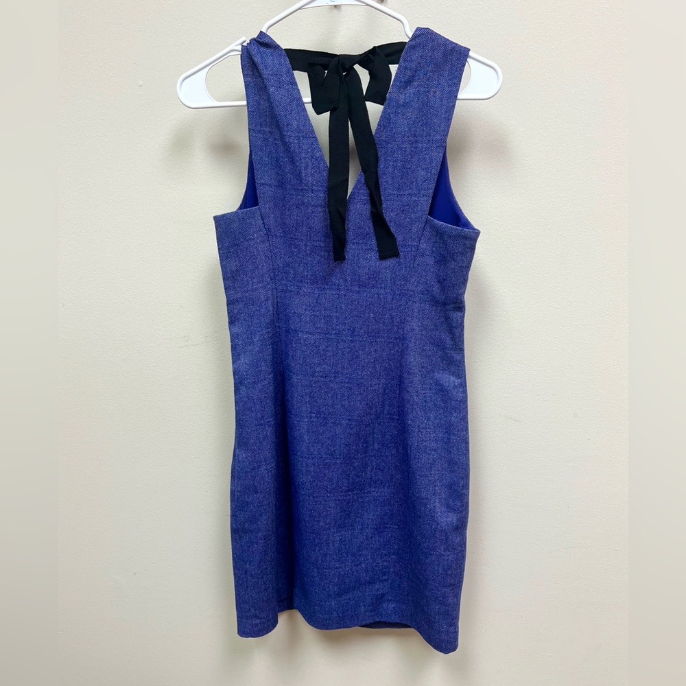 🌟HOST PICK!🌟 BNWT 🖤 Banana Republic Herringbone Tie-Back V-neck Shift Dress - Picture 4 of 4